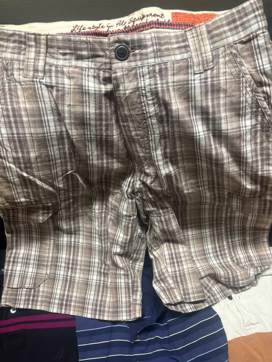Plaid Cargo Shorts Size 34 - photo 2