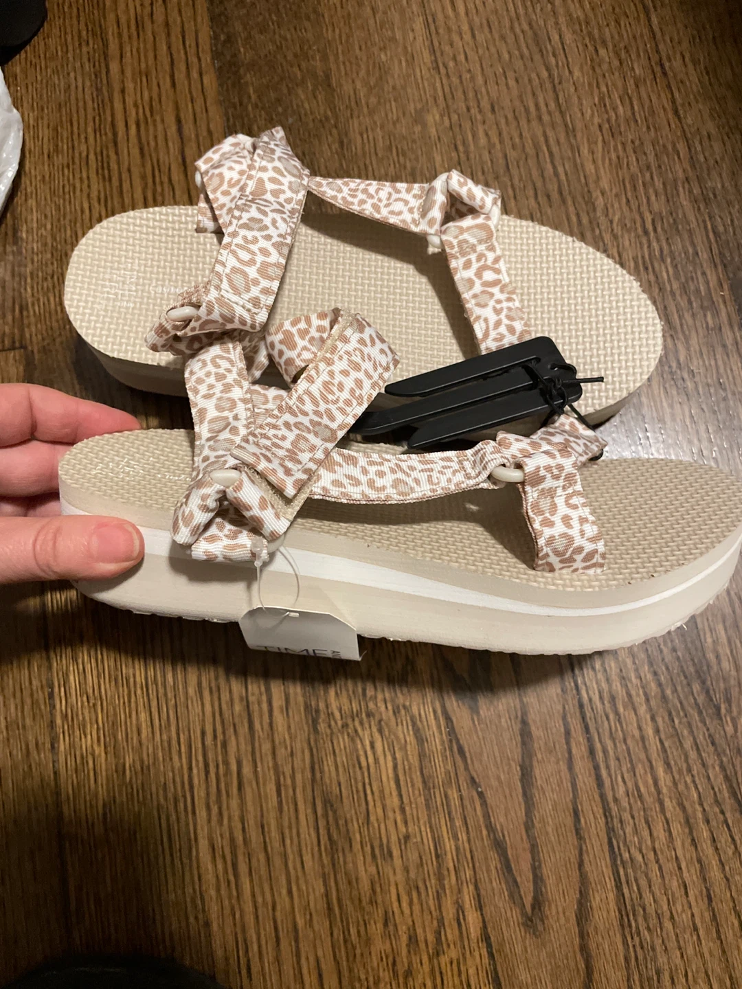 Leopard Print Strappy Sandals