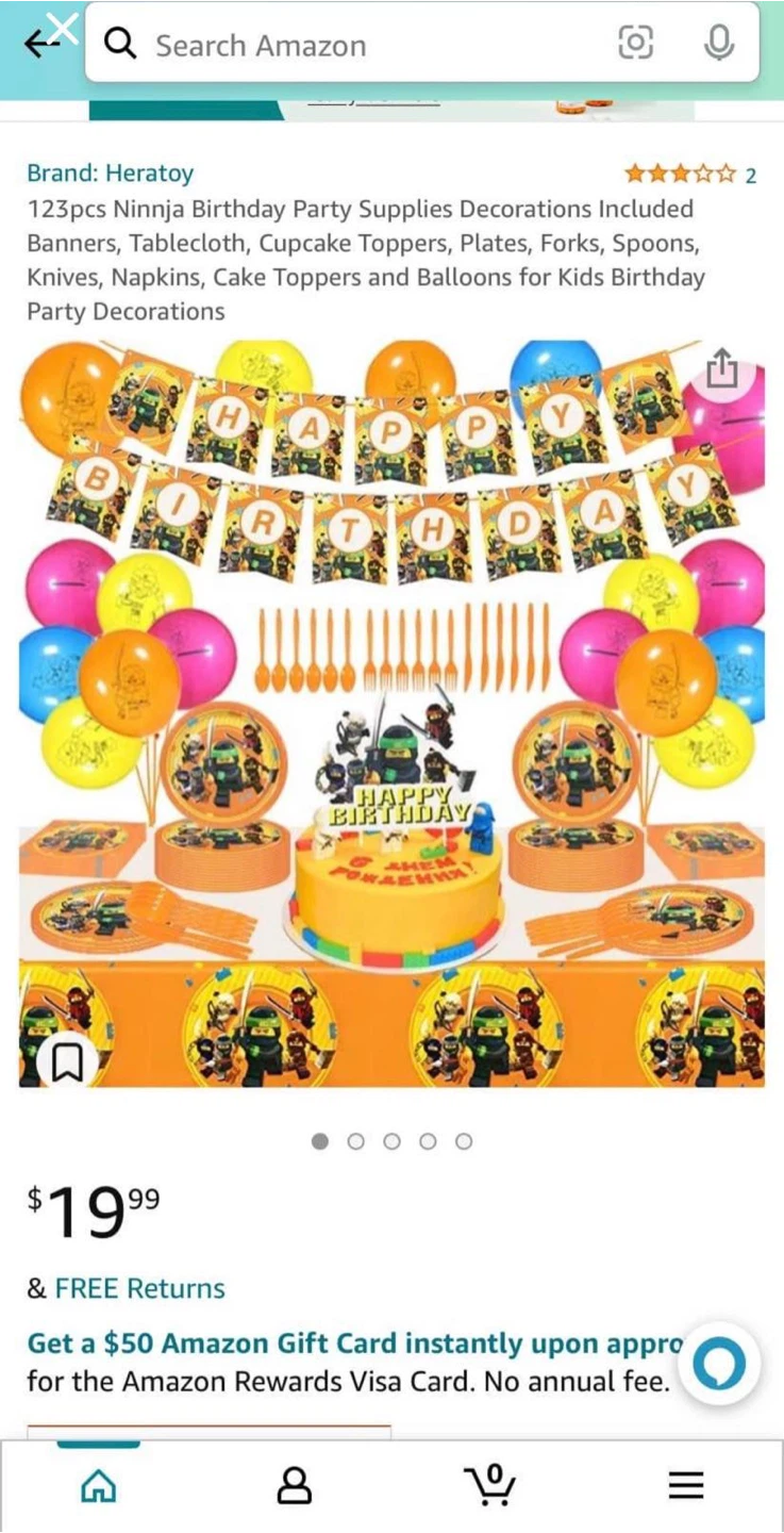 Heratoy 123pcs Ninja Birthday Party Supplies⚽️ - photo 2