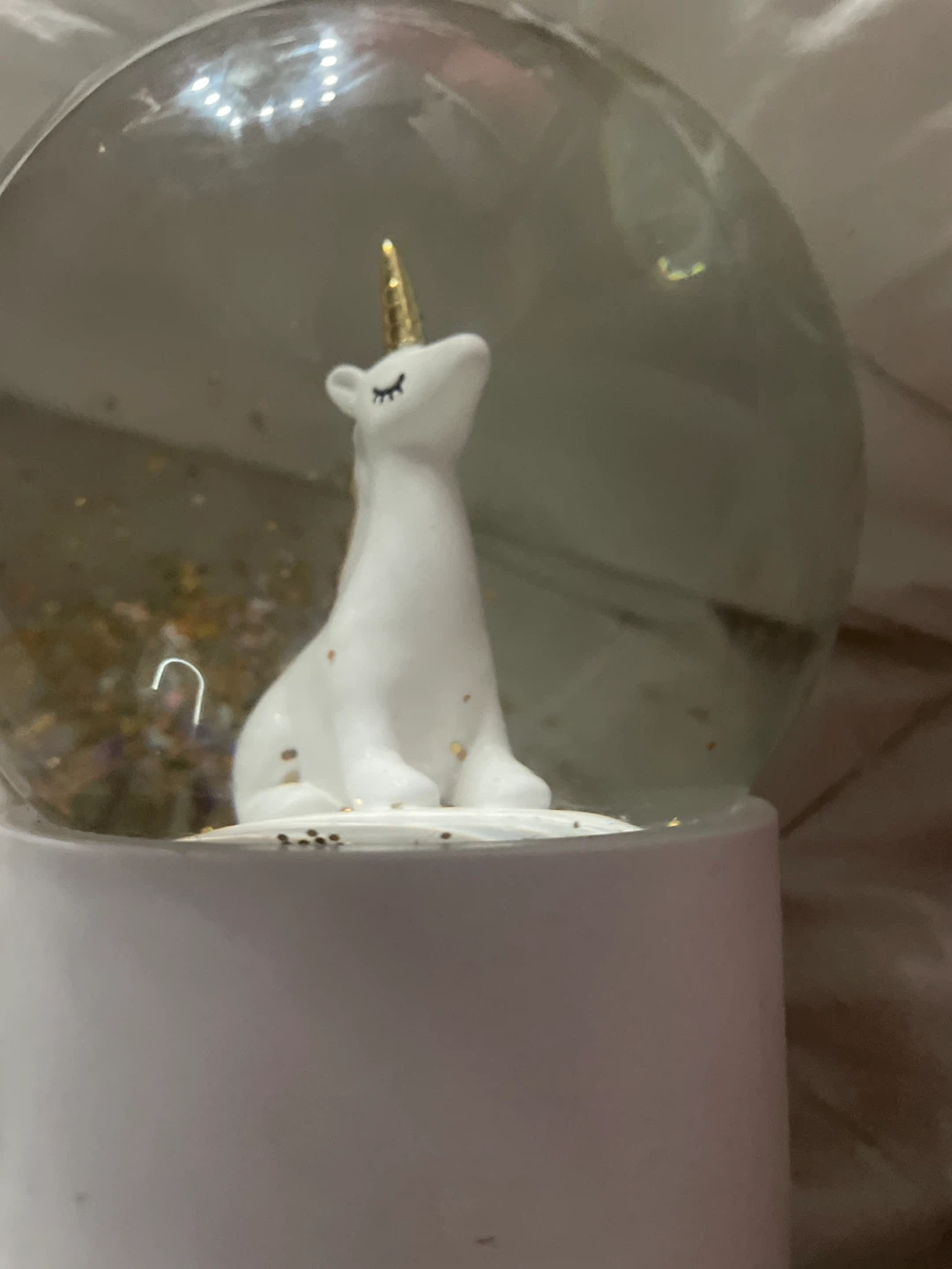 Unicorn Glitter Snow Globe