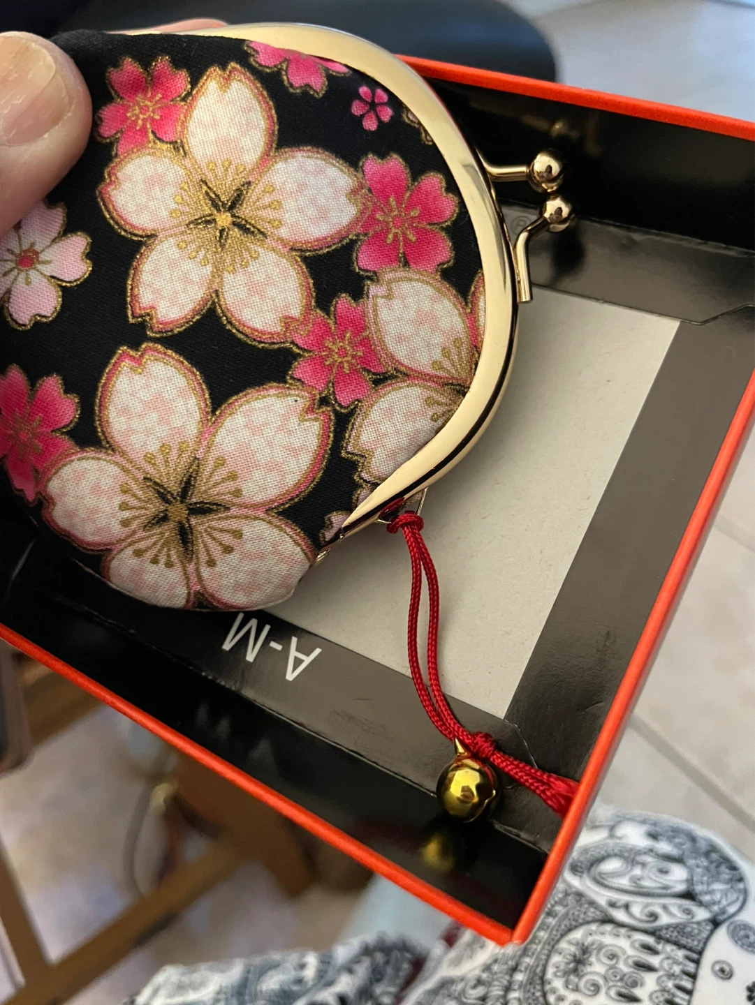Japanese Coin Purse with Cherry Blossom Design - photo 4