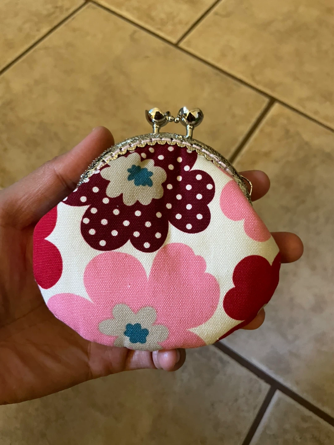 Floral Coin Purse with Clasp - photo 2