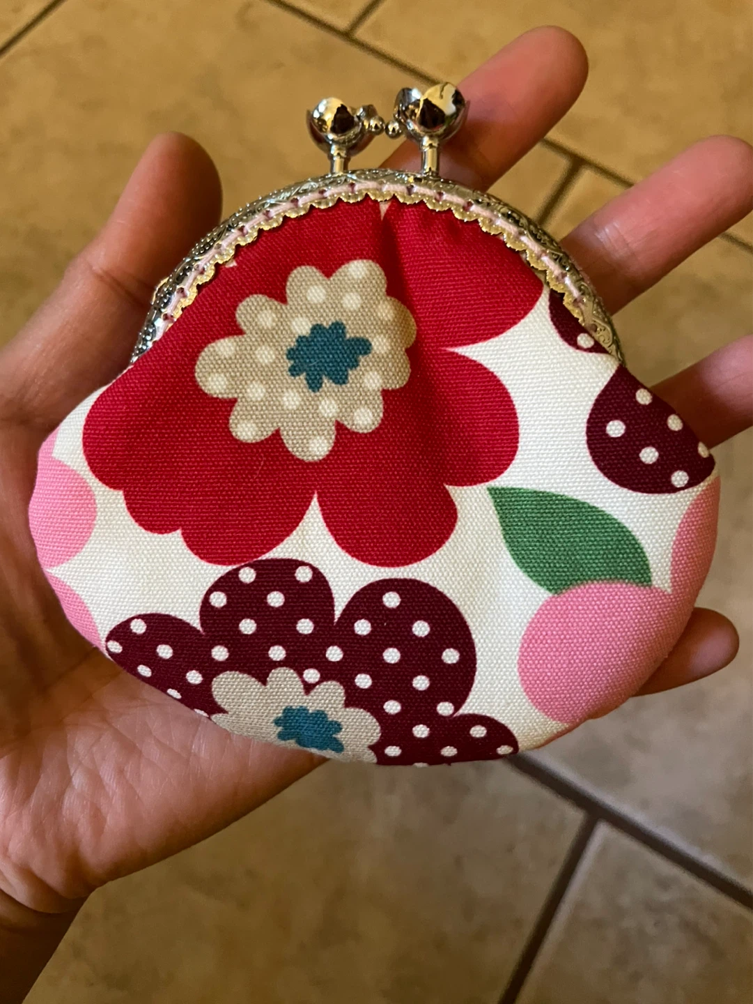 Floral Coin Purse with Clasp