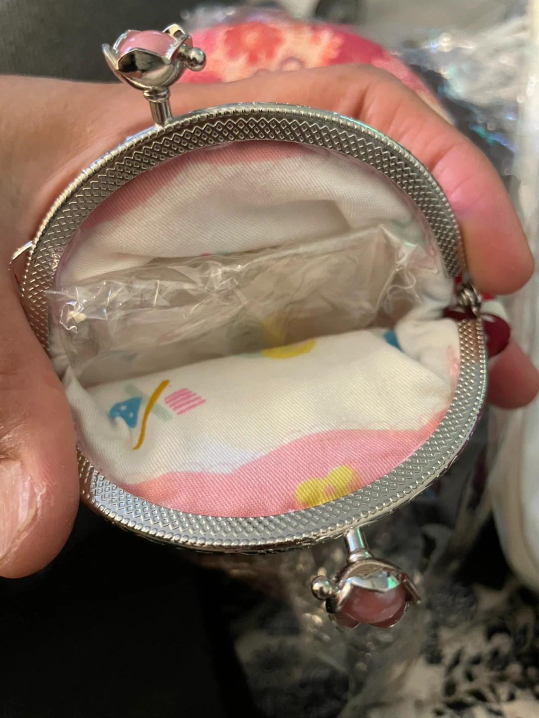 Floral Coin Purse with Clasp - photo 3