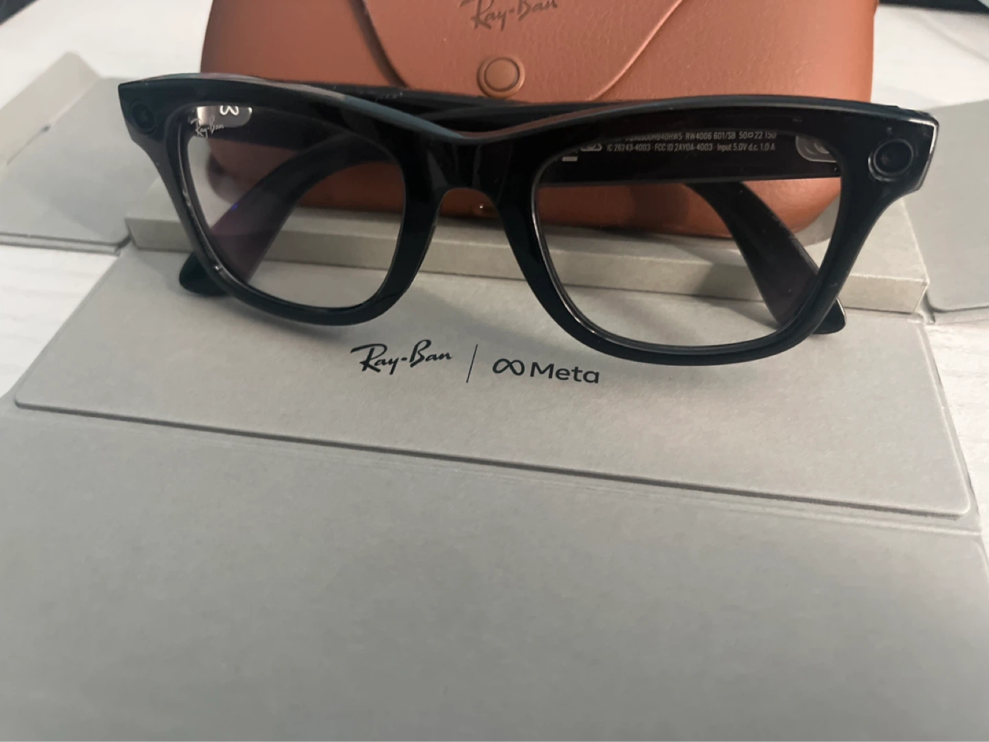 Ray-Ban | Meta Wayfarer (Gen 1) Glasses - Shiny Black/Clear