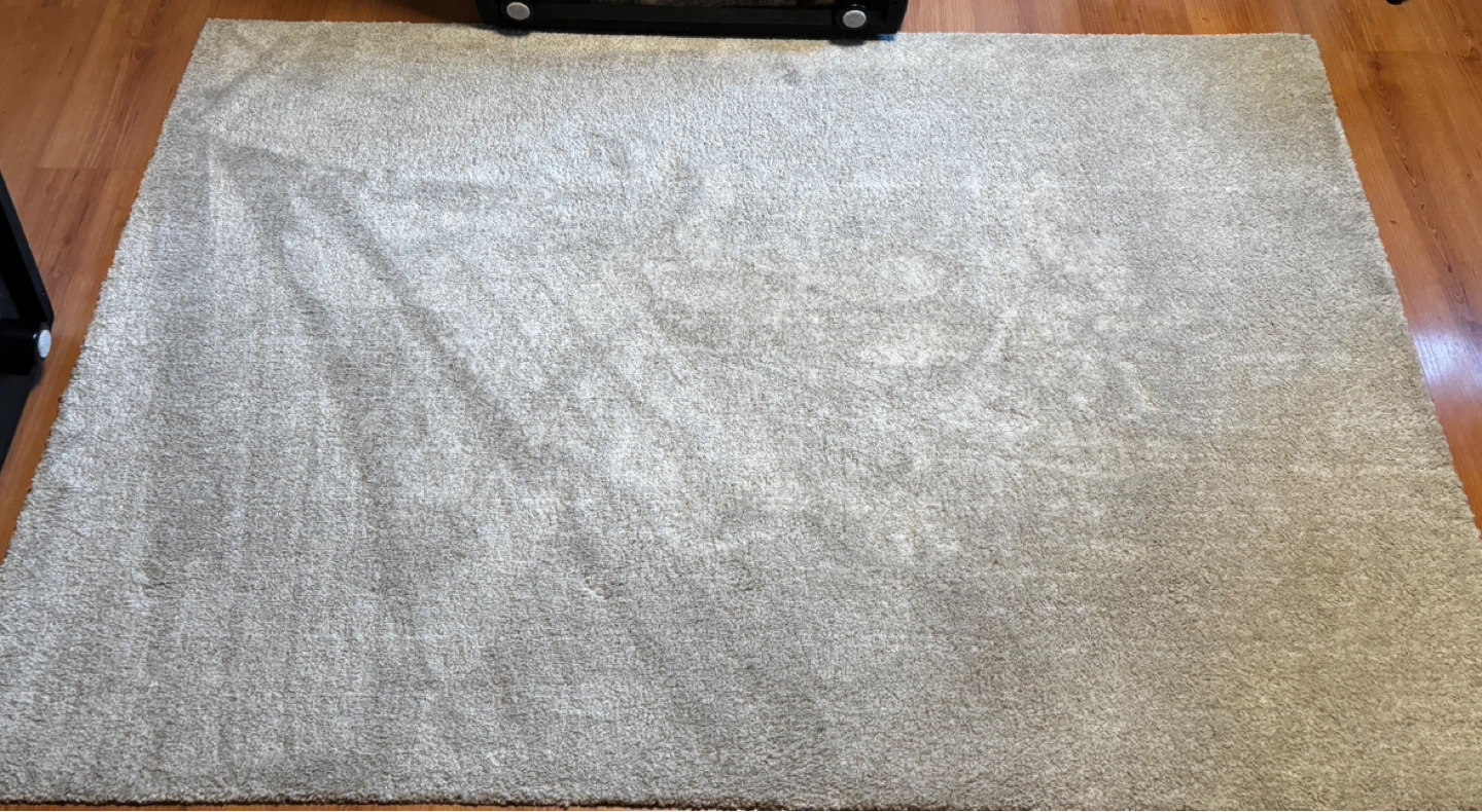 Light Grey Area Rug: Like new