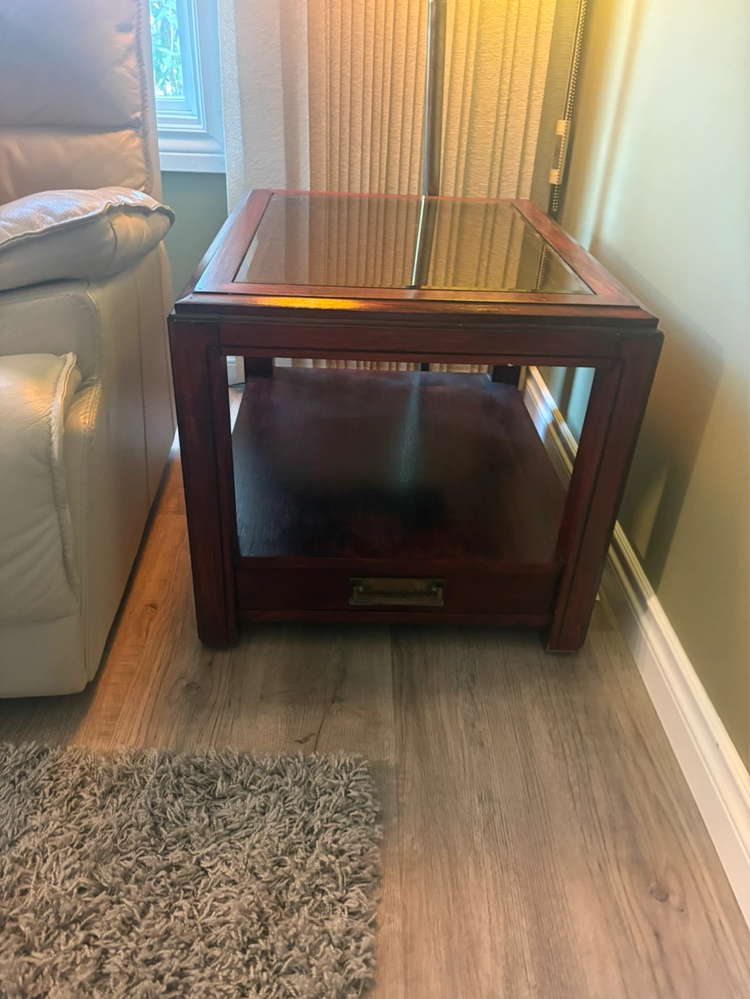 Wooden Coffee Table with Glass Top - photo 4