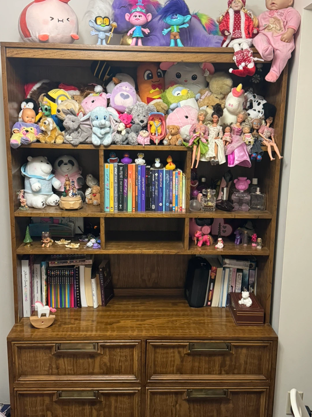 Free Wooden Bookshelf with Drawers pickup asap - photo 3