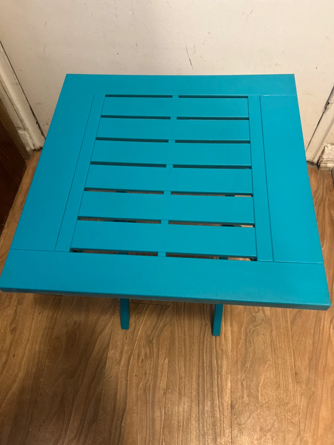 Teal Folding Patio Table