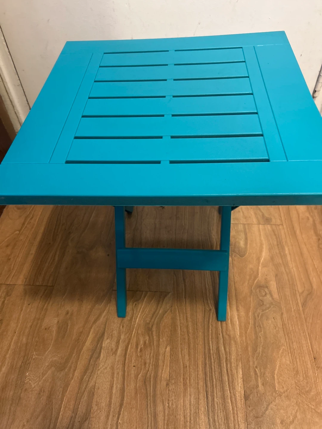 Teal Folding Patio Table - photo 2
