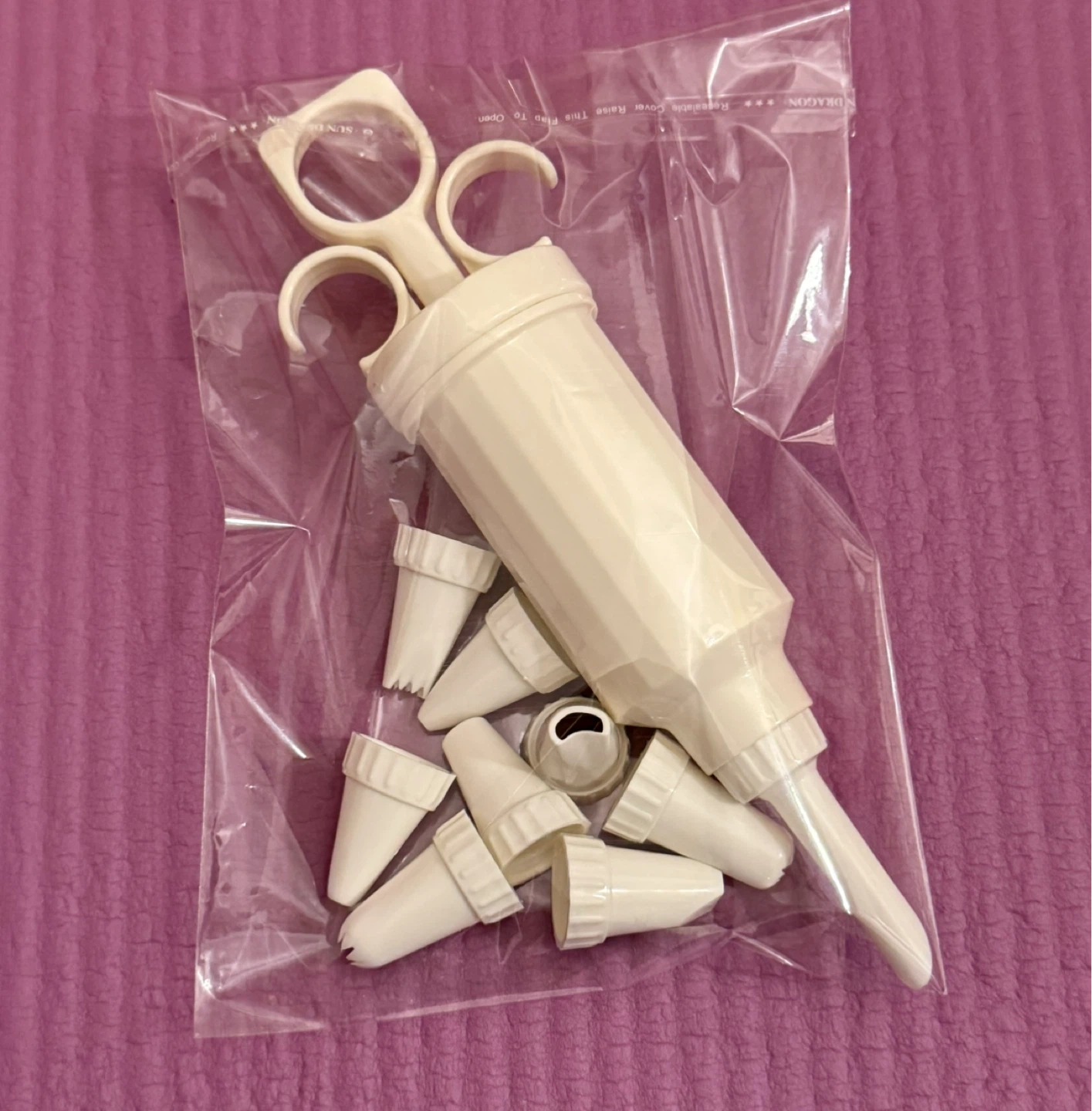 NEW⚽️Cream Decorating Syringe Set with 8 Nozzles