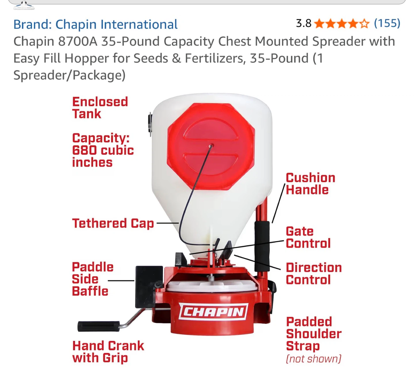 Chapin 8700A 35-Pound Spreader