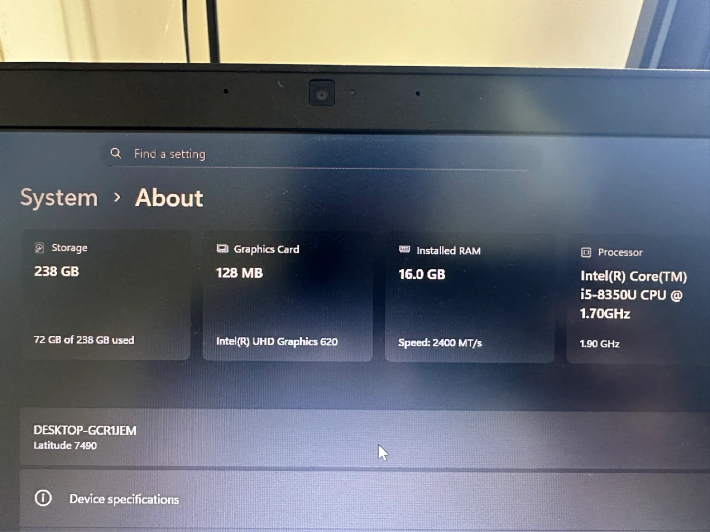 Dell Latitude 7490 Laptop - photo 3