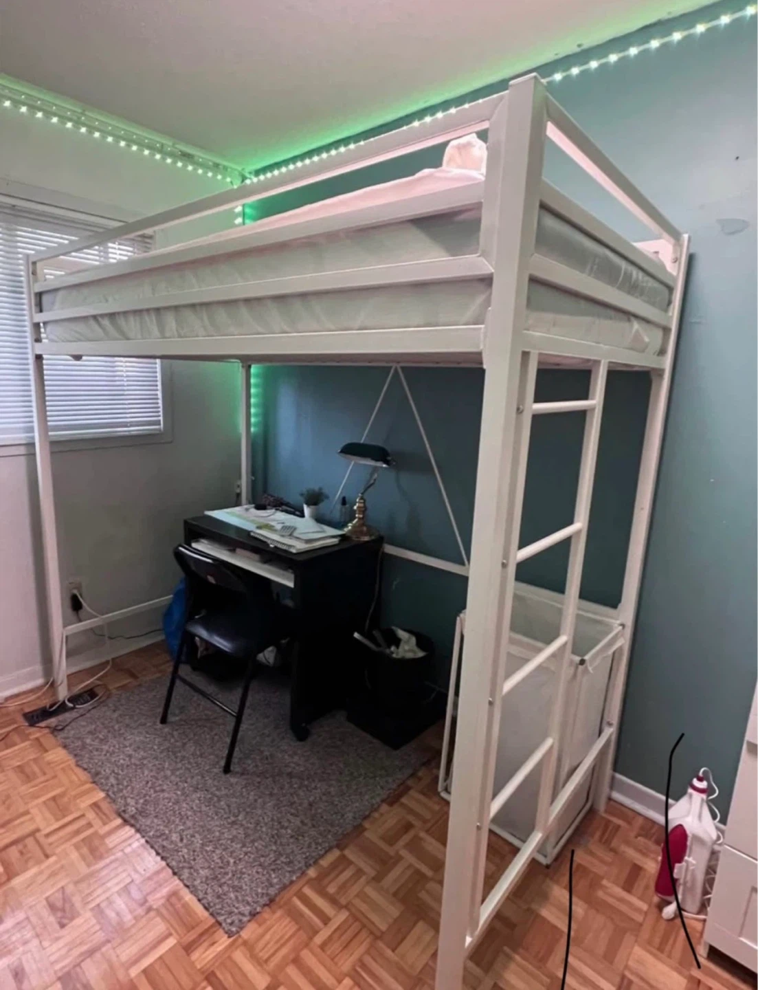 White Metal Loft Bed on sale - photo 2
