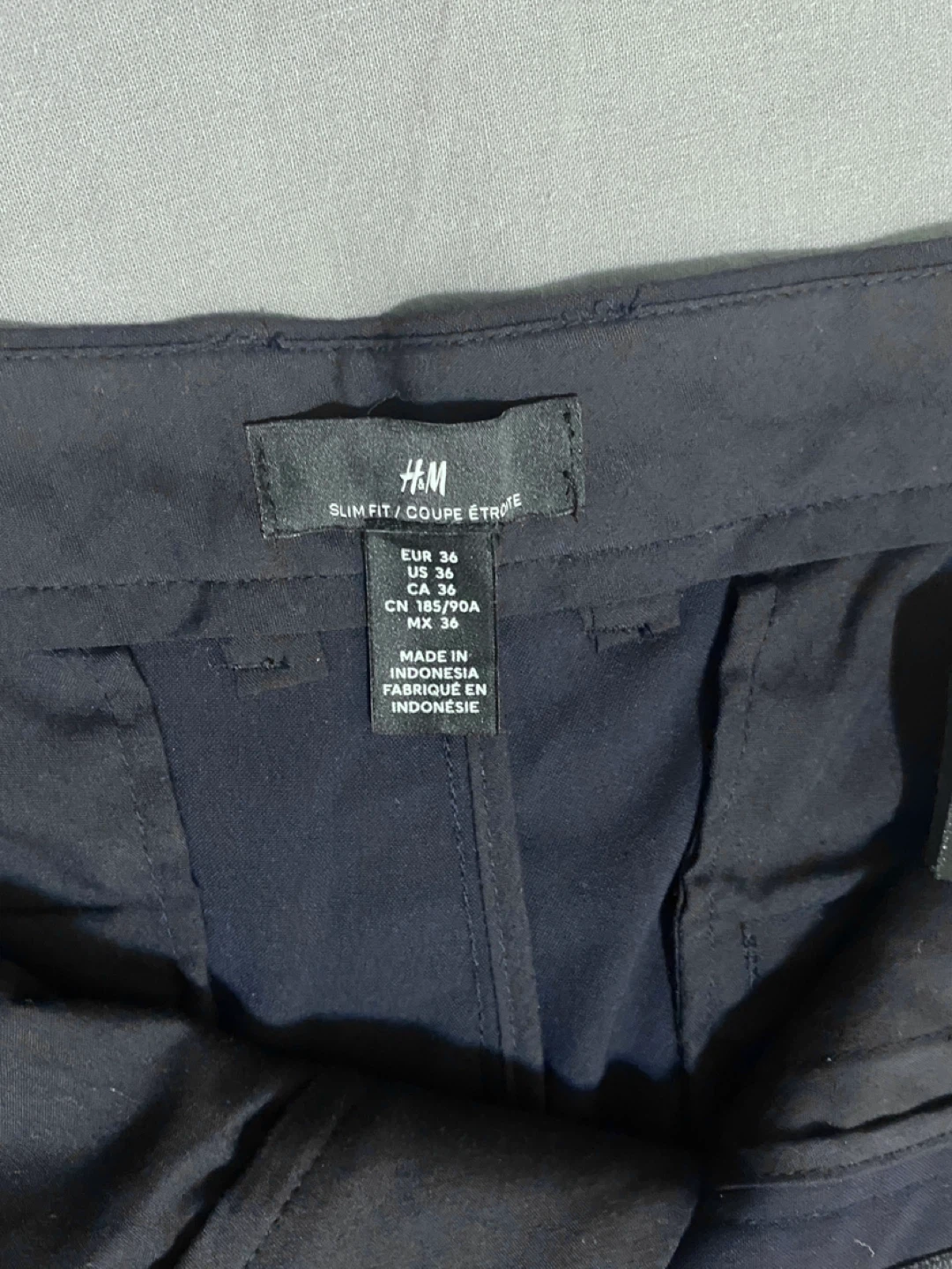 H&M Slim Fit Dress Pants – Navy Blue – Great, Used Condition - photo 4