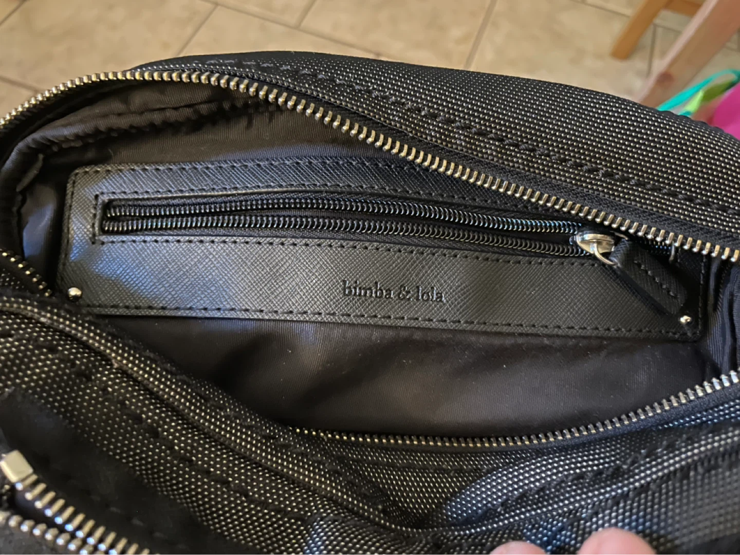 Black Crossbody Bag with Running Dog Logo - photo 4