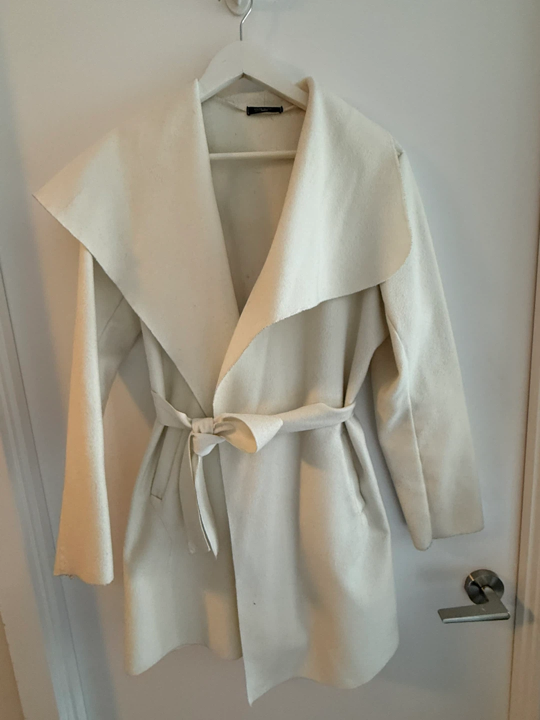 Women's Cream Wrap Coat