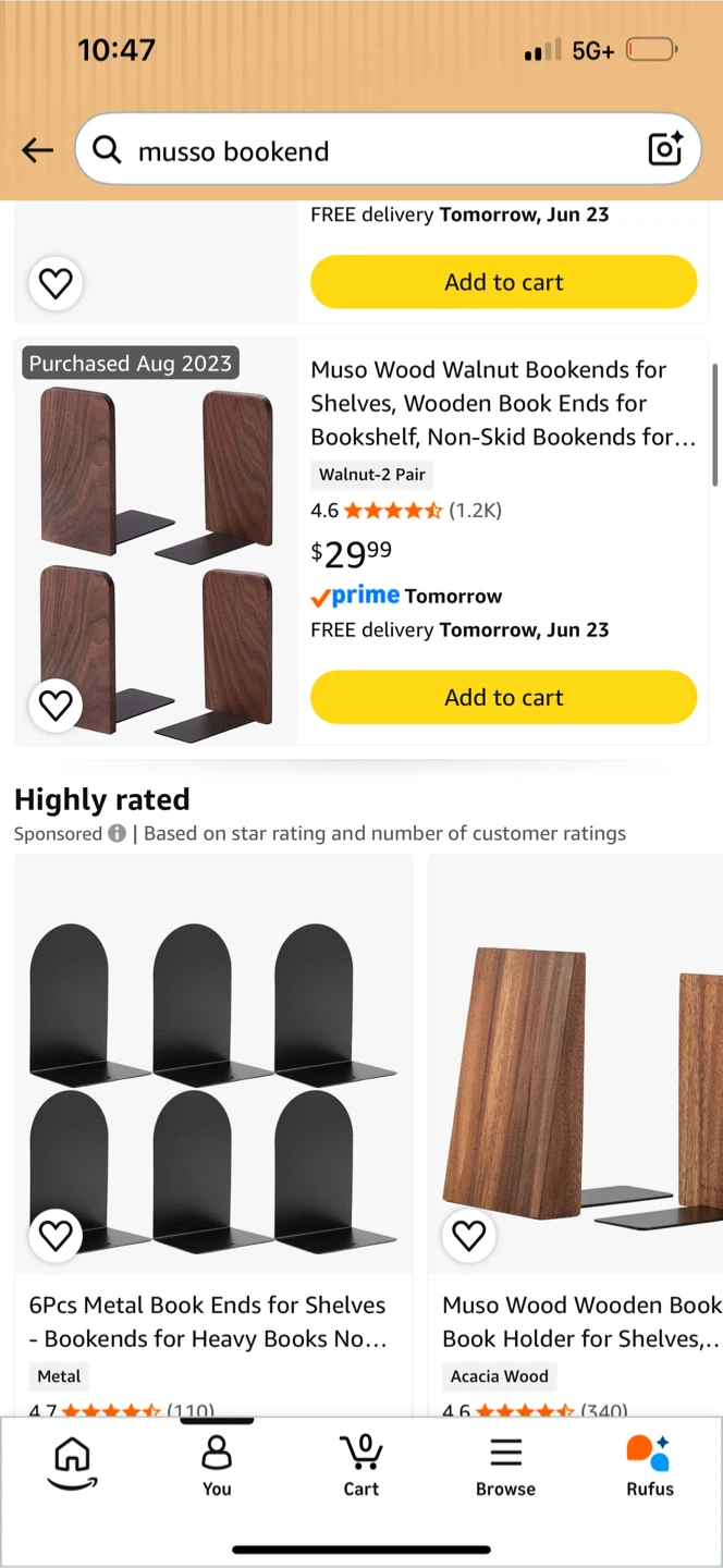 Musso Walnut Wood Bookends - Set of 2 - photo 4