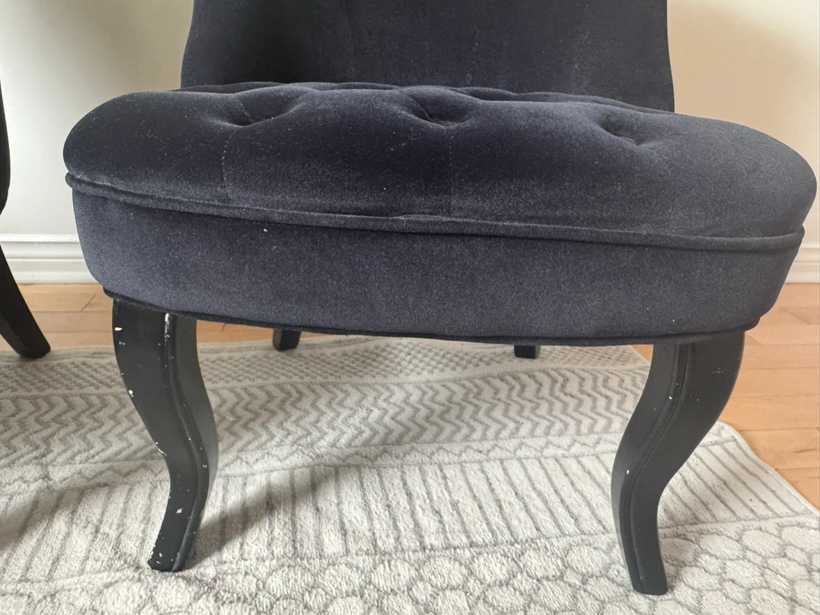 Black Tufted Accent Chairs (Set of 2) - photo 3