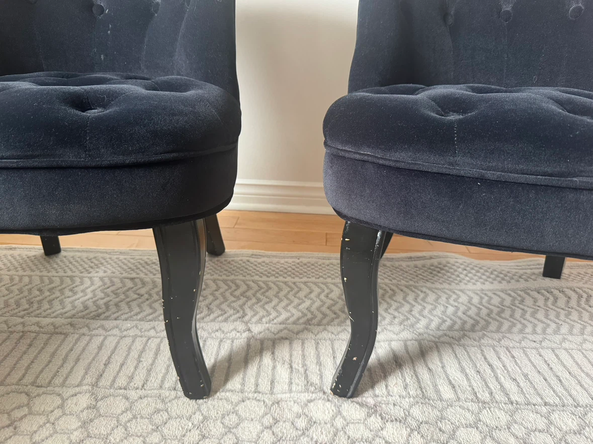 Black Tufted Accent Chairs (Set of 2) - photo 4
