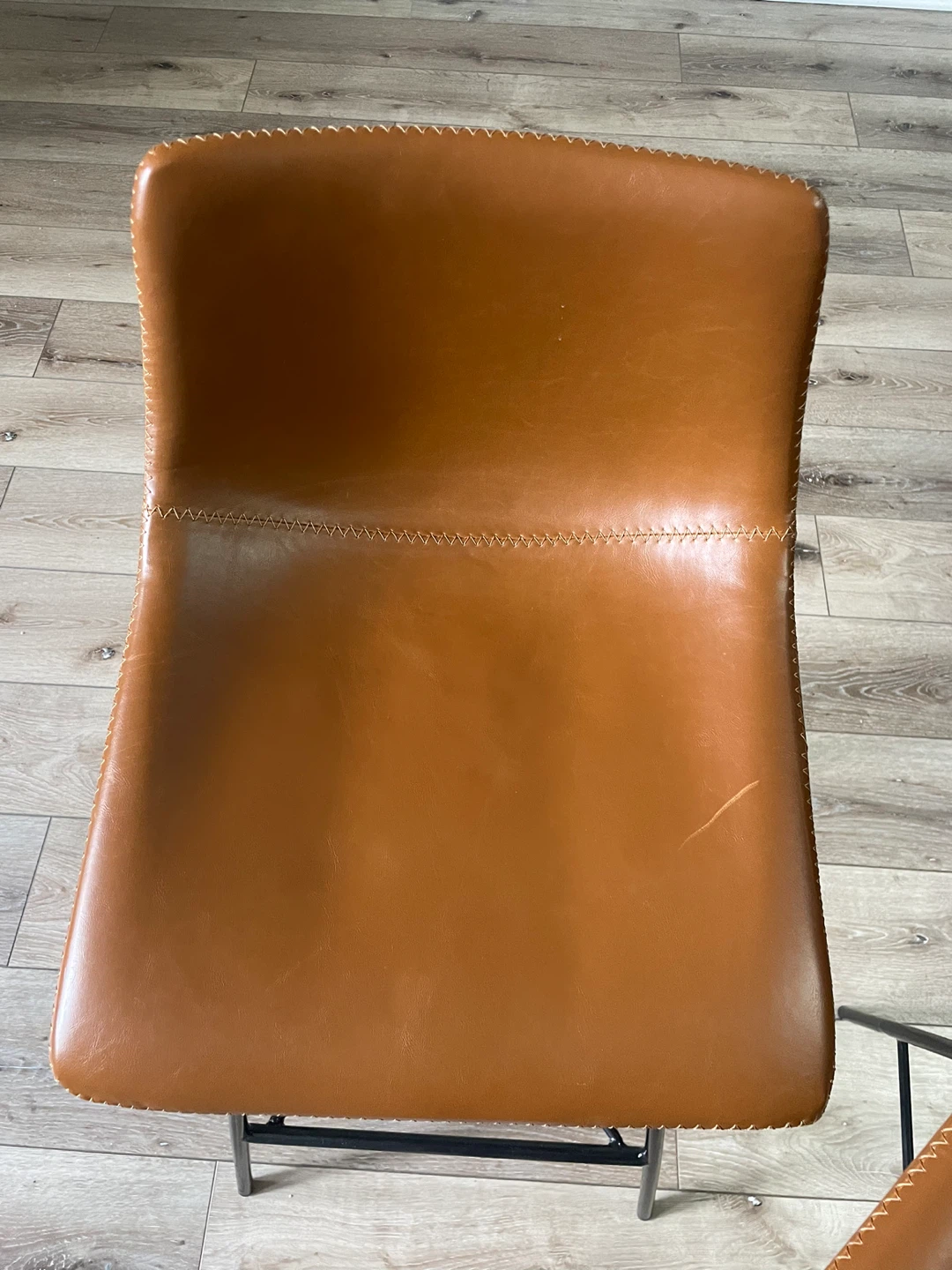 Poly & Bark Brown Faux Leather Bar Stools (Set of 2) - photo 3