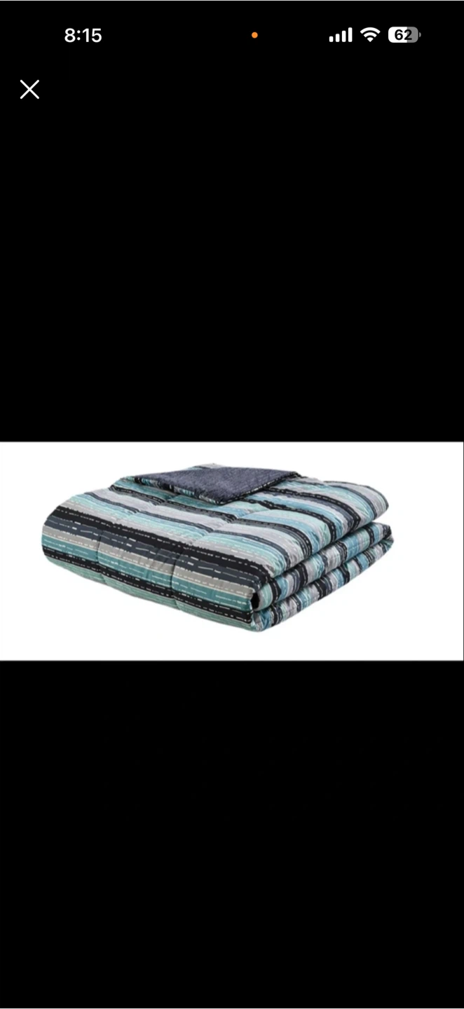 Striped Comforter - Blue, Grey, Black⚽️ - photo 2