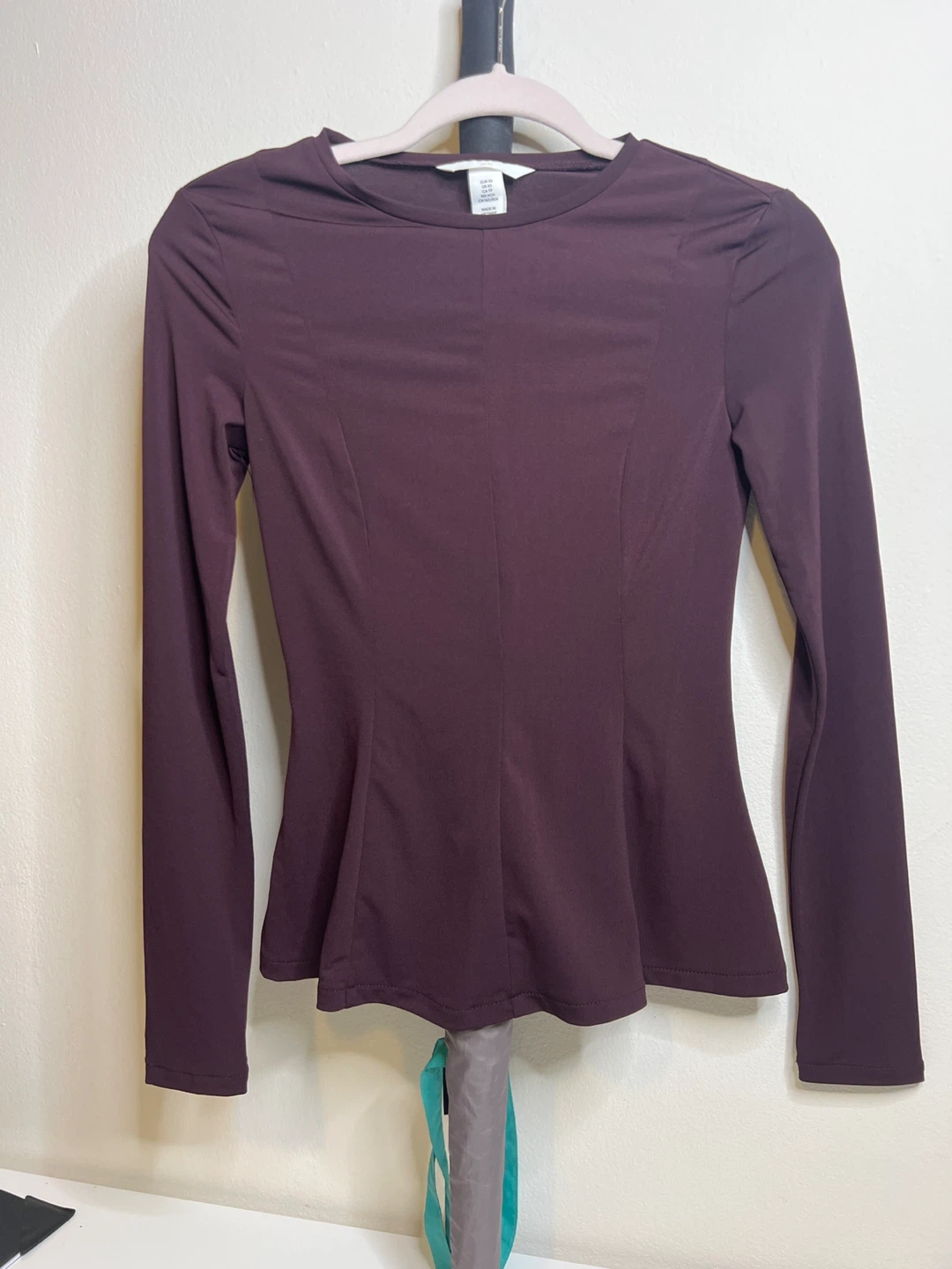 H&M Long Sleeve Peplum Top
