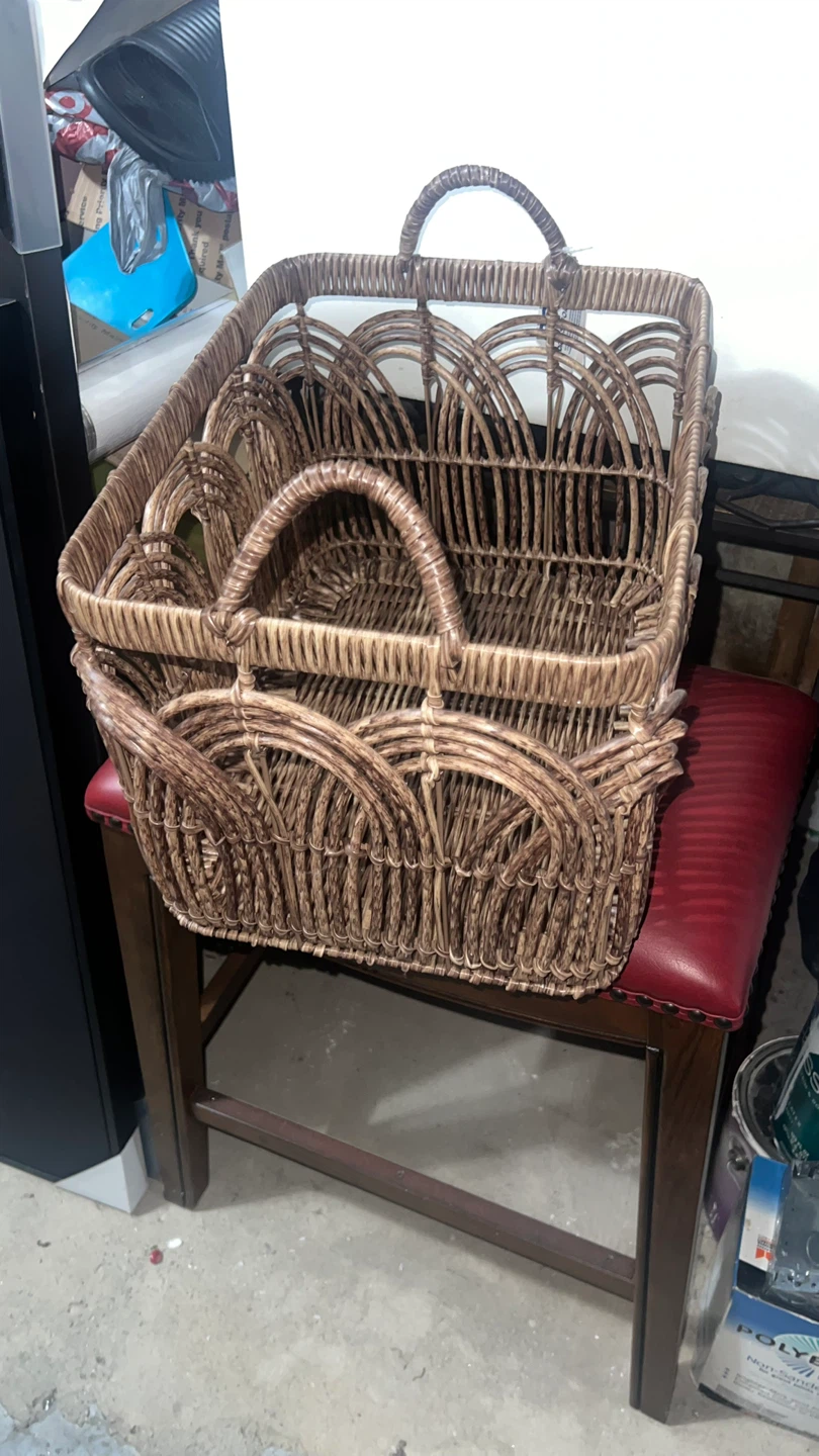 Wicker Basket with Handles - photo 2