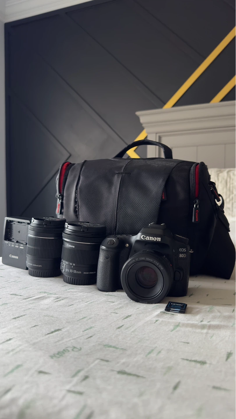 Canon 80D + 3 Lenses, Bag, Extra SD Cards - photo 2