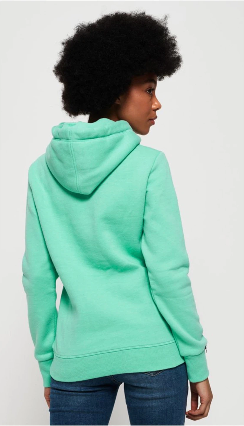 Superdry JPN Classics Hoodie Women L Mint Green Pink Graphic - photo 3