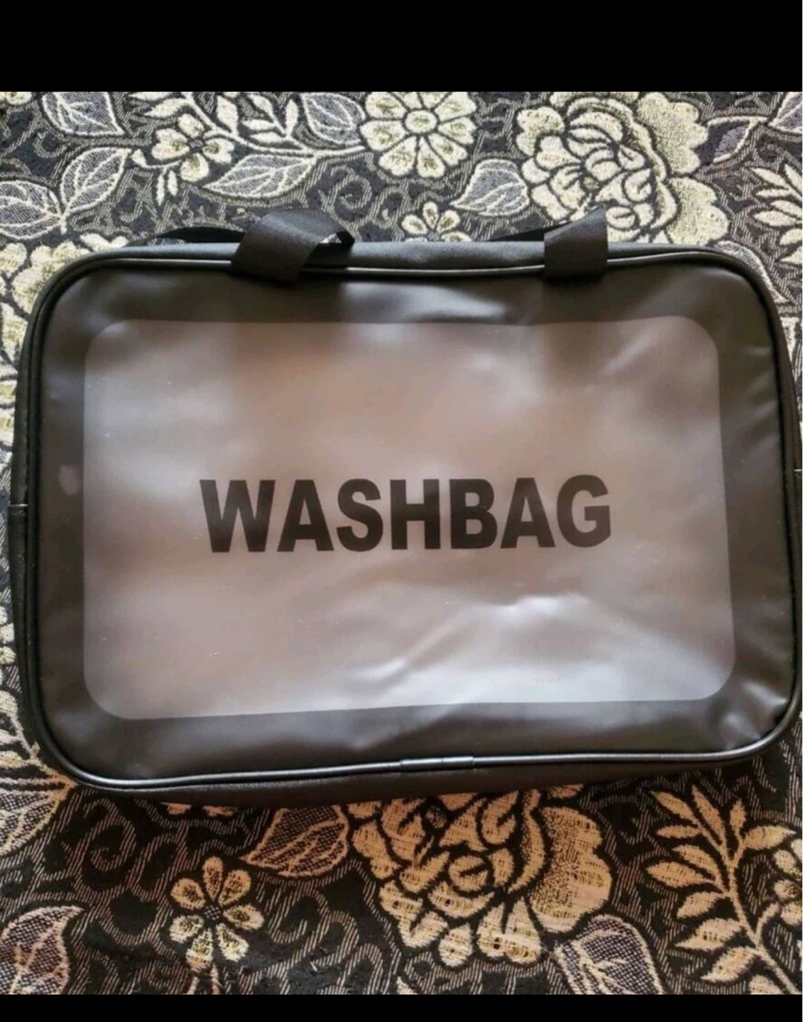 Washbag Travel Toiletry Bag - Black - Size L⚽️