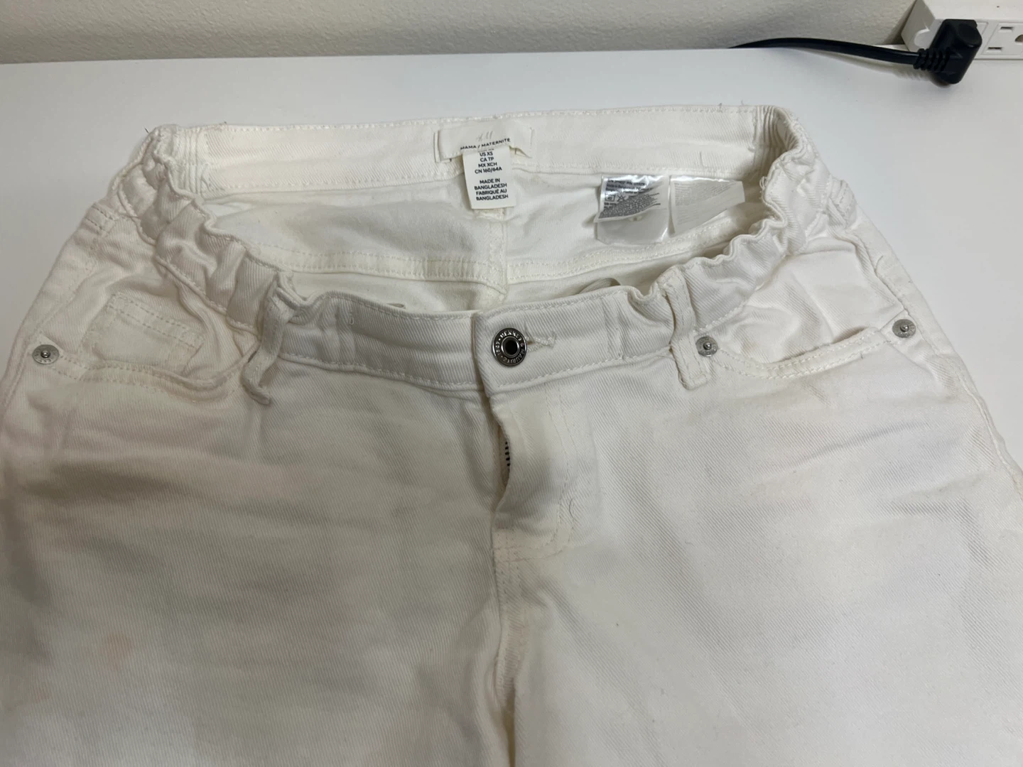 Maternity White H&M Wide Leg Jeans - photo 3
