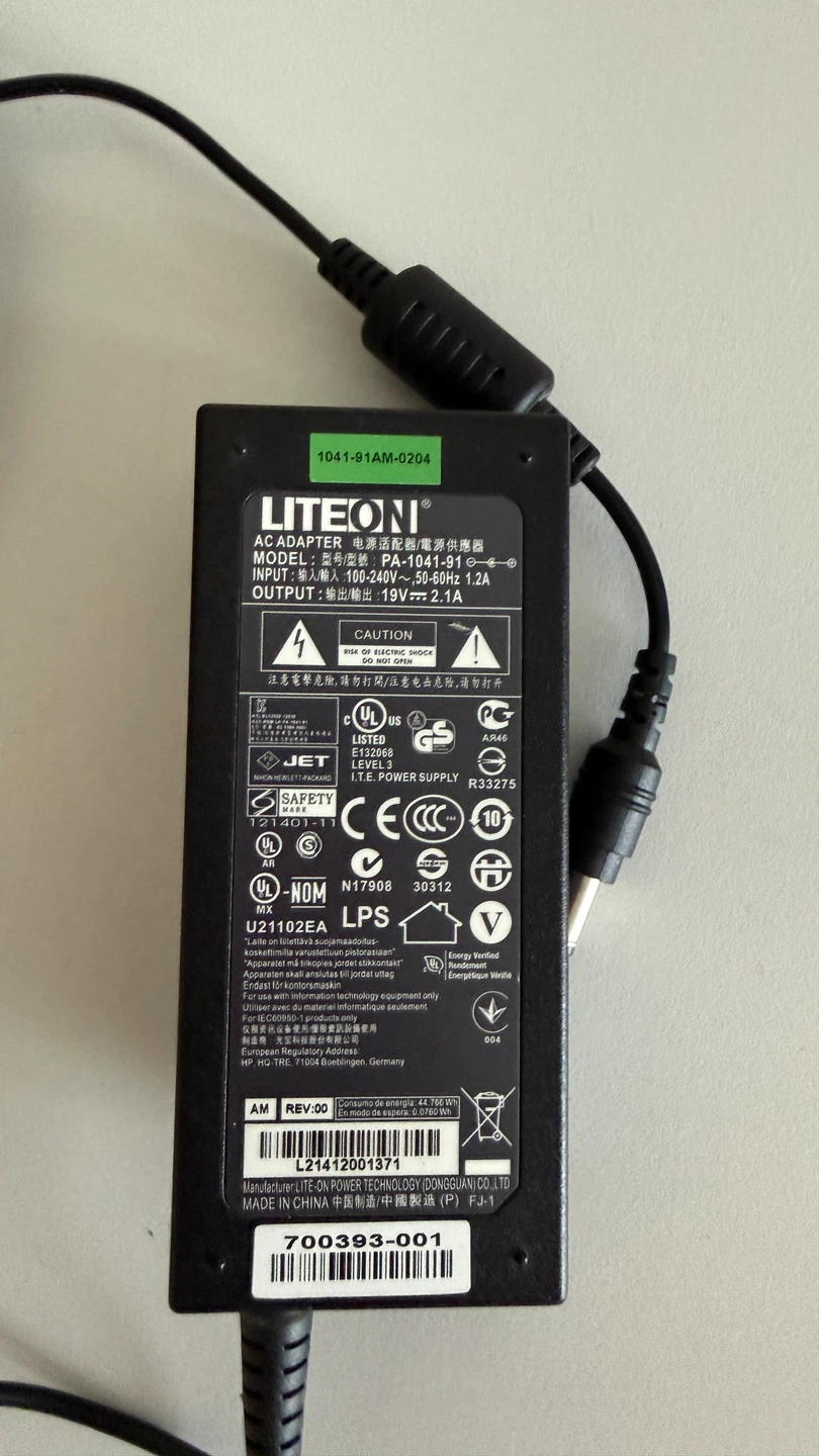 Lite-On AC Power Adapter PA-1041-91 (19V 2.1A) - Laptop Charger