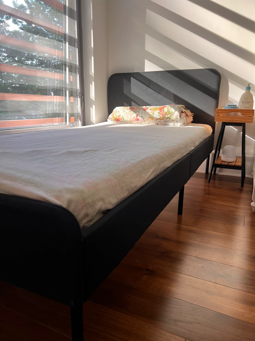 Like New IKEA SLATTUM Bed Frame+ Mattress