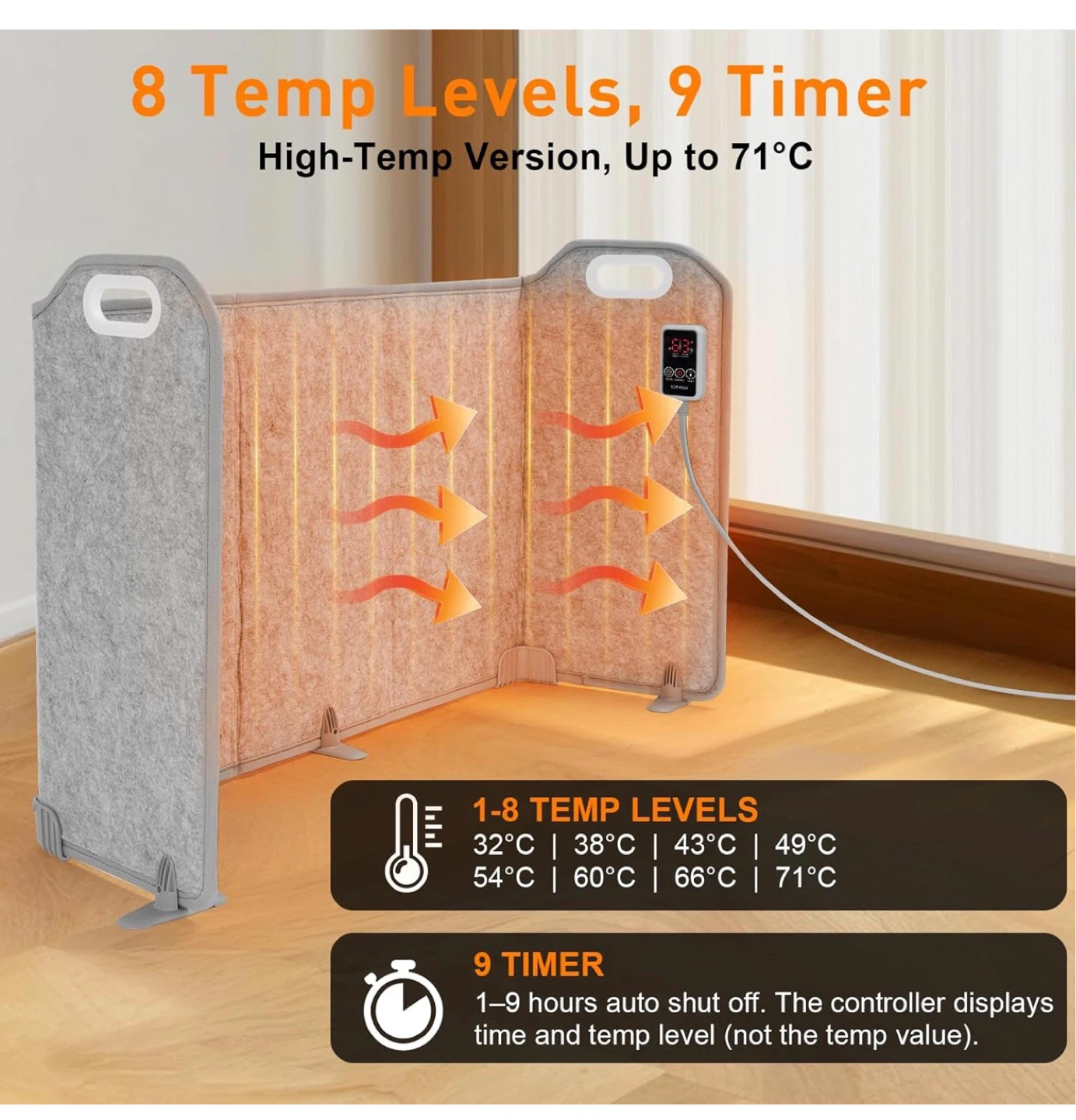 SOPHRAY Foldable Under Desk Heater with Blanket - photo 3