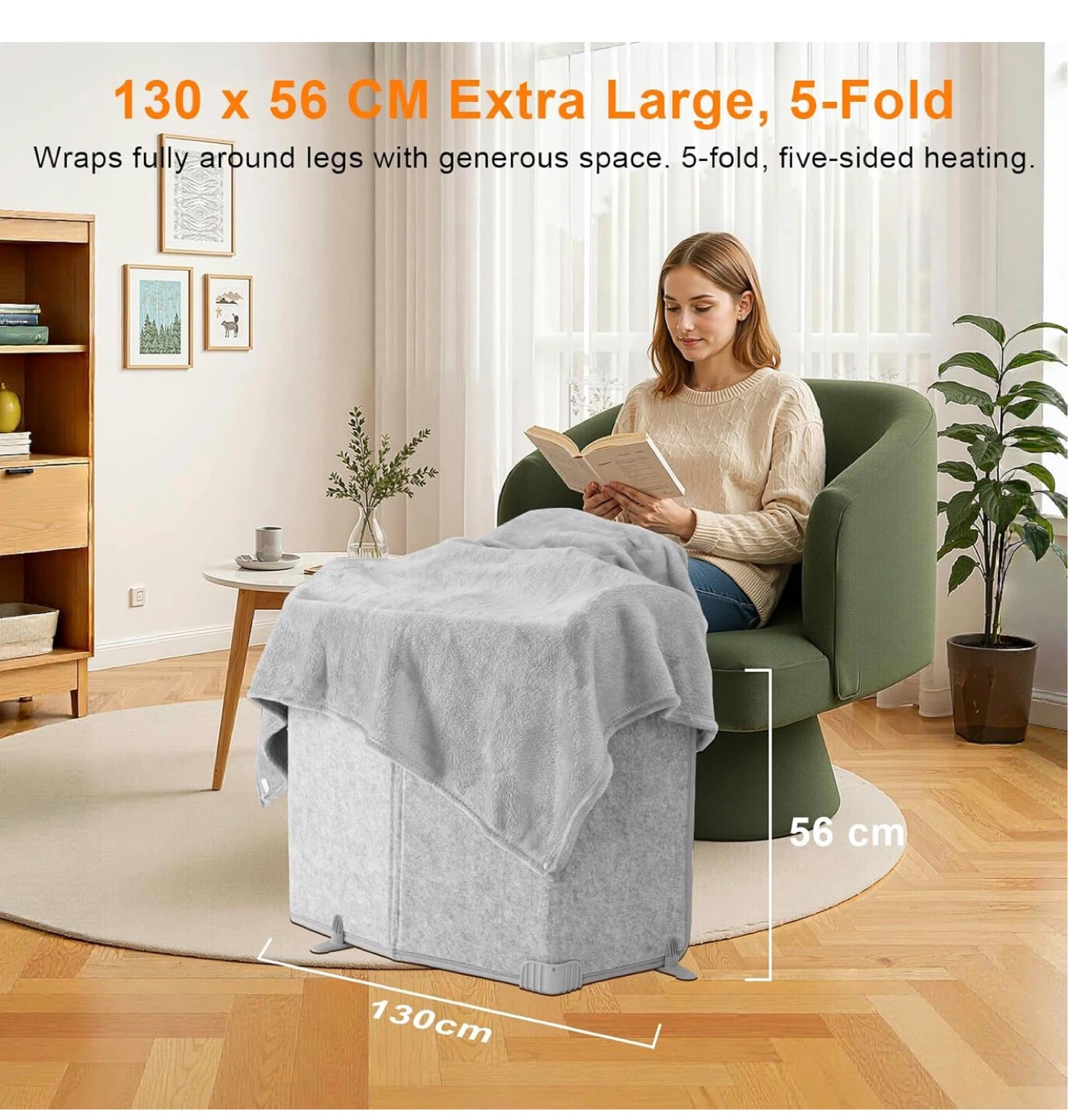 SOPHRAY Foldable Under Desk Heater with Blanket - photo 2