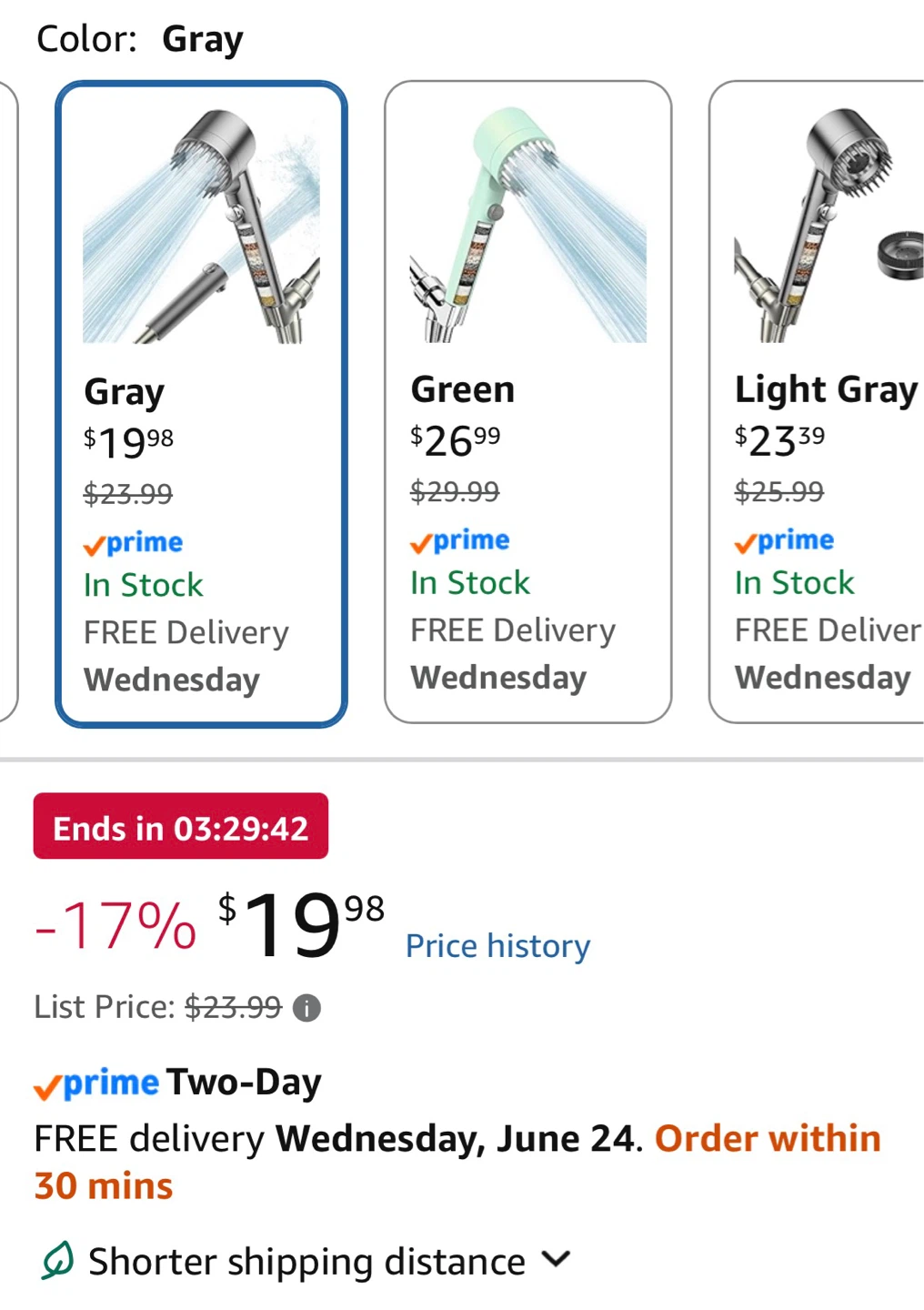 ⚽️Turbocharged Shower Head with Filter Booster - Gray - photo 2