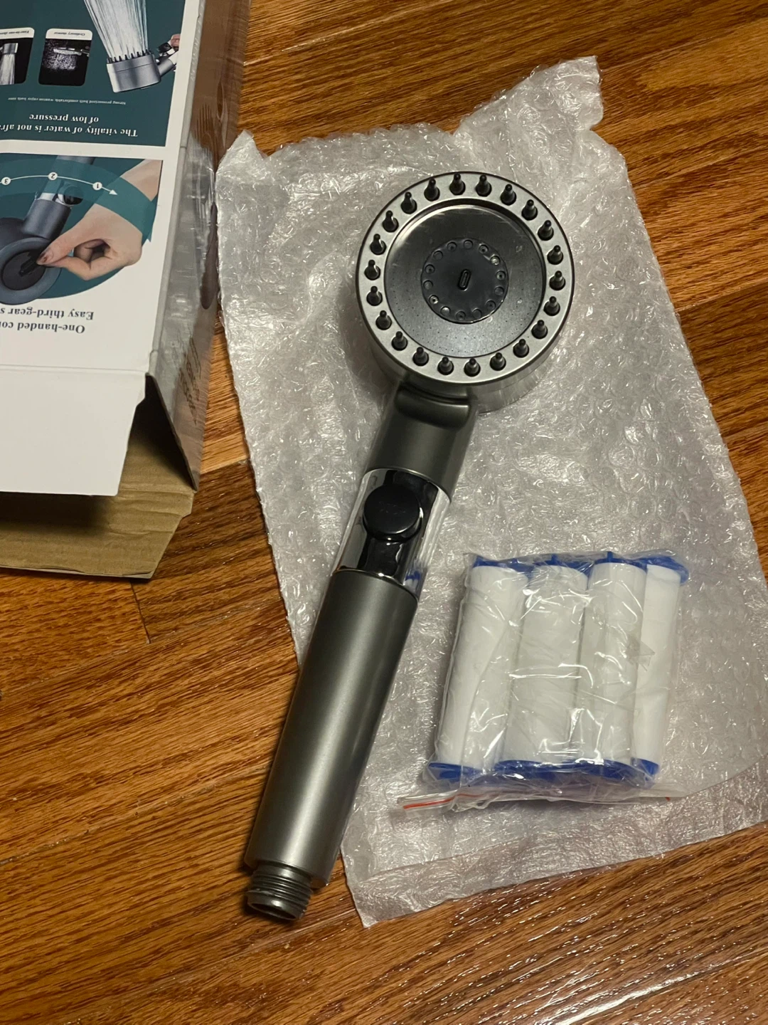 ⚽️Turbocharged Shower Head with Filter Booster - Gray