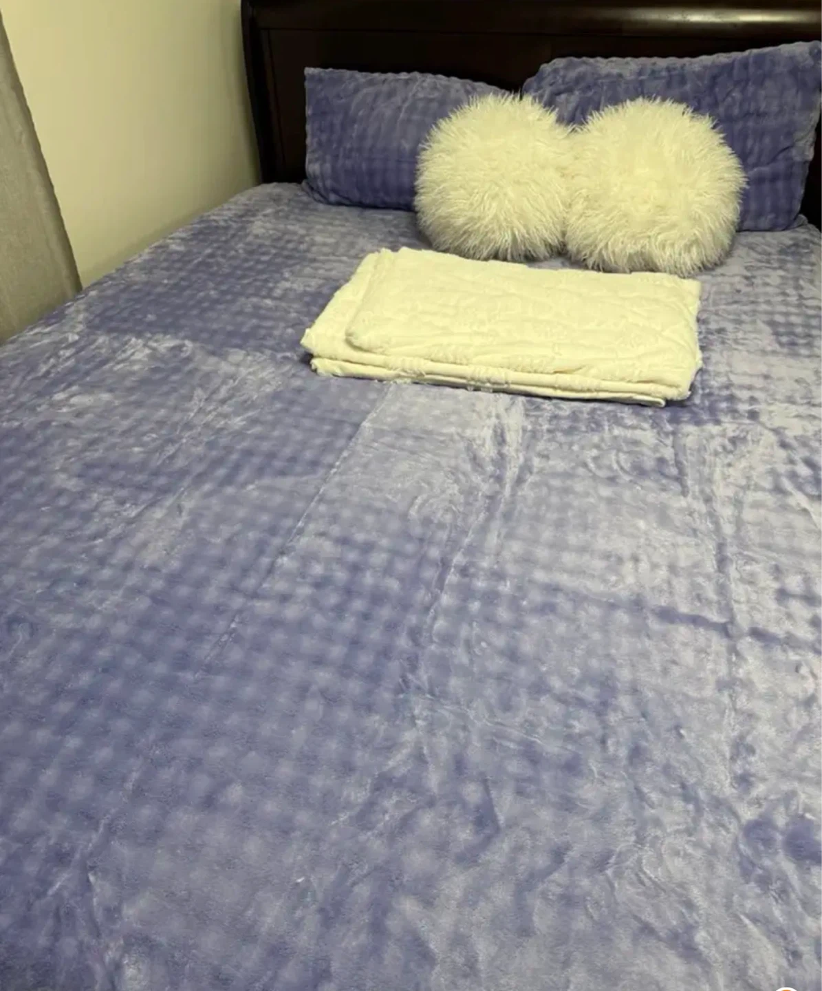 Plush Faux Fur Bedding Set - Lavender⚽️