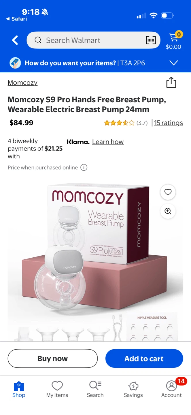Momcozy S9 Pro Hands Free Wearable Electric Breast Pump 24mm