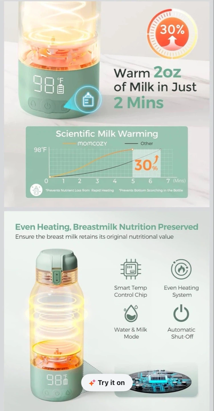 Momcozy Portable Water and Milk Warmer - photo 3