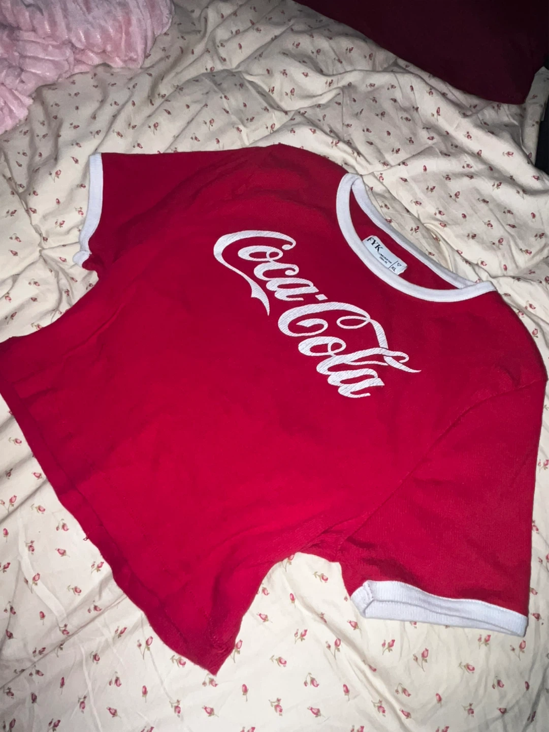 Vintage FYK Coca-Cola Crop Top - Red - XL