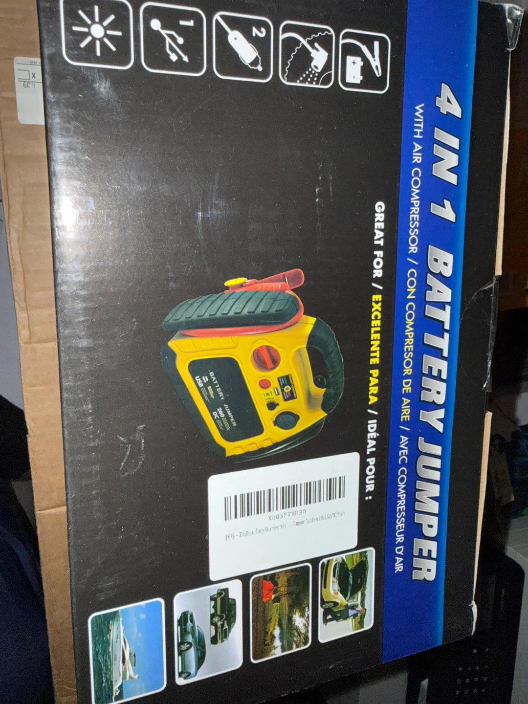 4 In 1 Battery Jumper with Air Compressor - photo 2