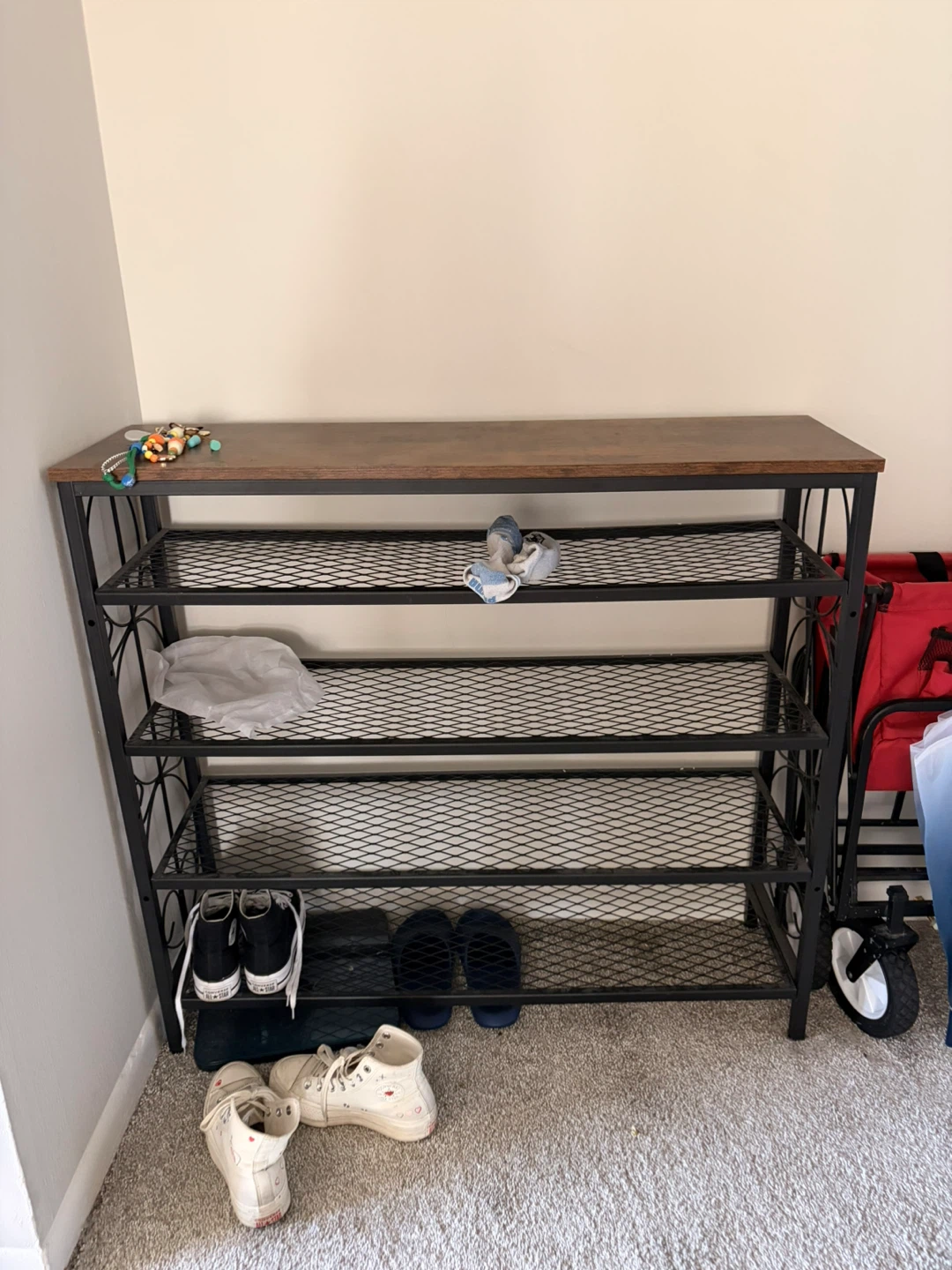 4-Tier Metal Shoe Rack