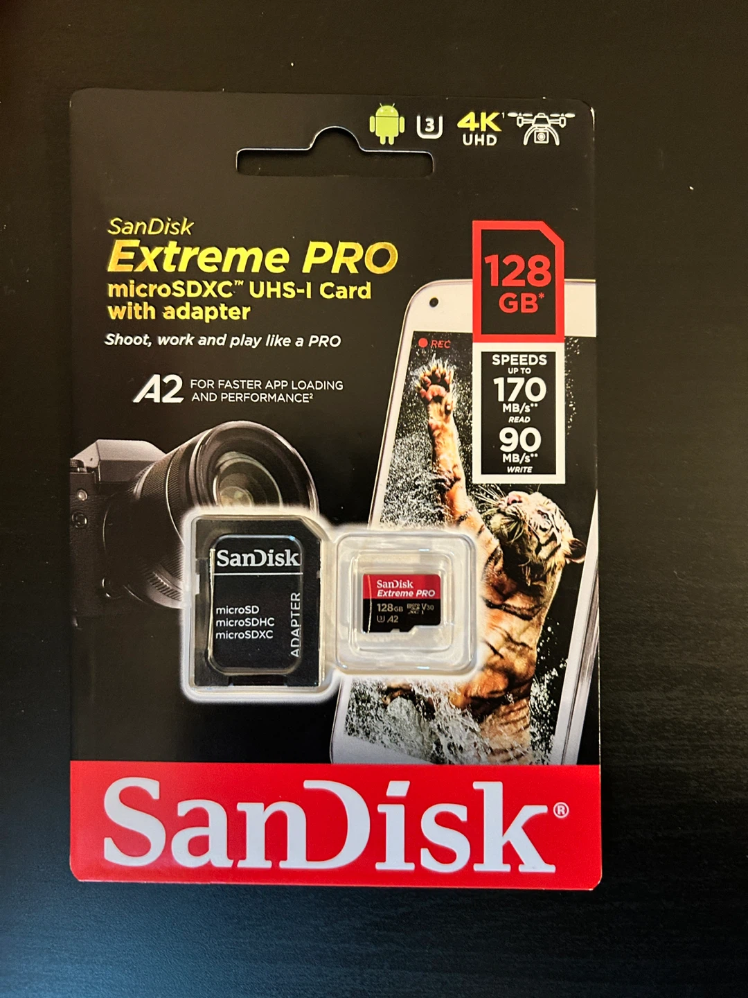 SanDisk Extreme PRO microSDXC 128GB Card with Adapter