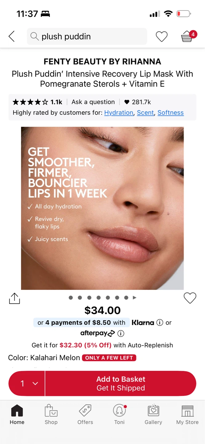 FENTY BEAUTY BY RIHANNA Plush Puddin' Intensive Lip Mask - photo 2