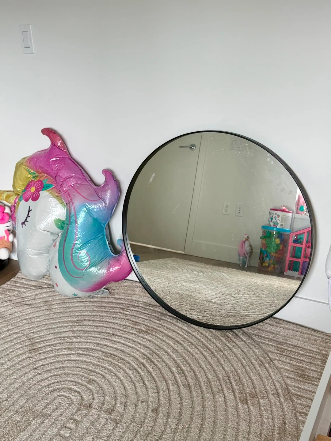Round Framed Mirror - 80 cm