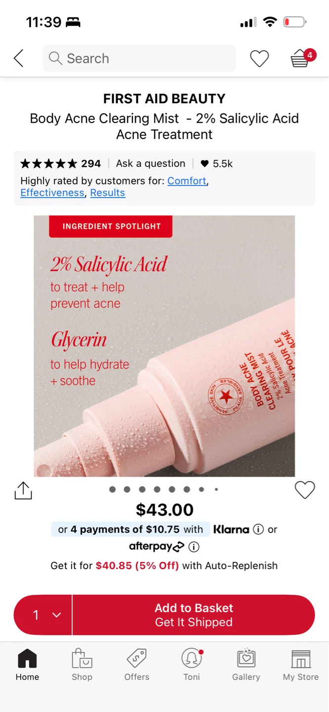 First Aid Beauty Body Acne Clearing Mist - photo 5