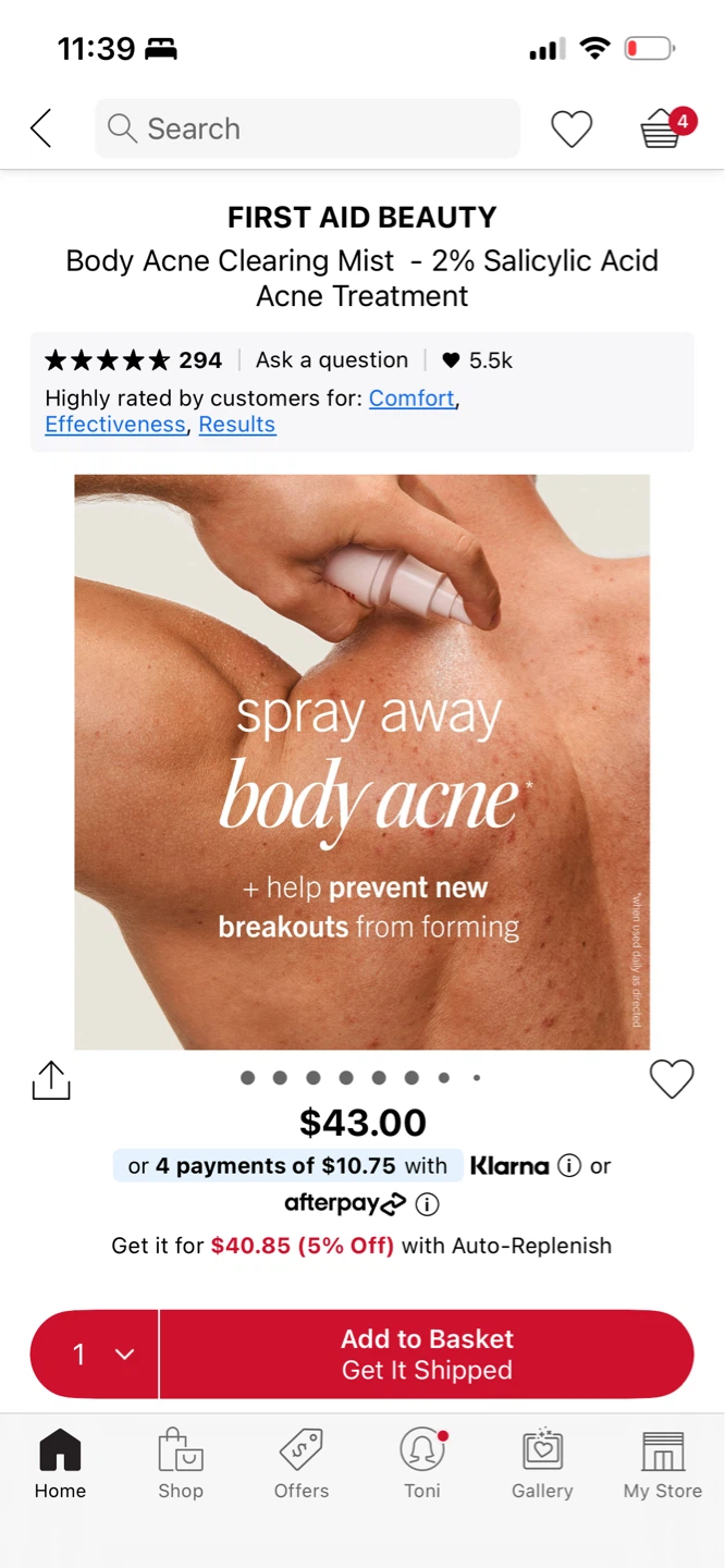 First Aid Beauty Body Acne Clearing Mist - photo 2