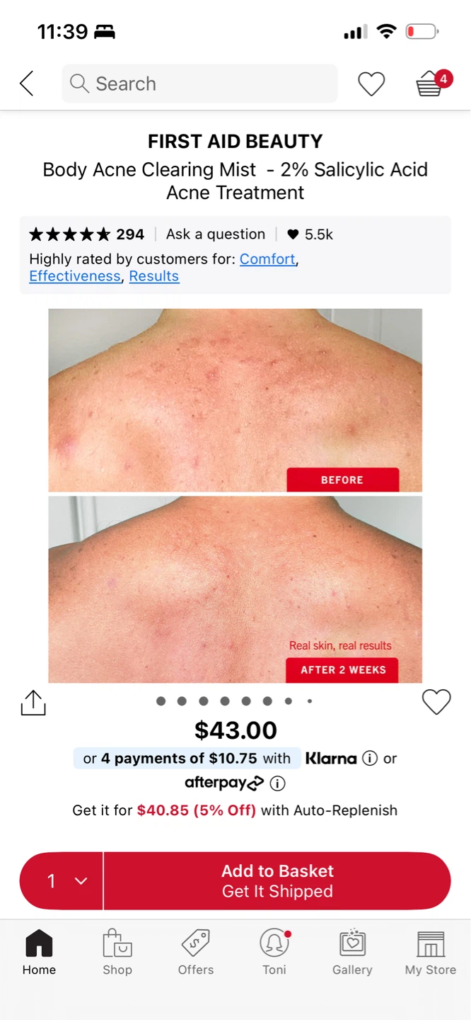 First Aid Beauty Body Acne Clearing Mist - photo 4